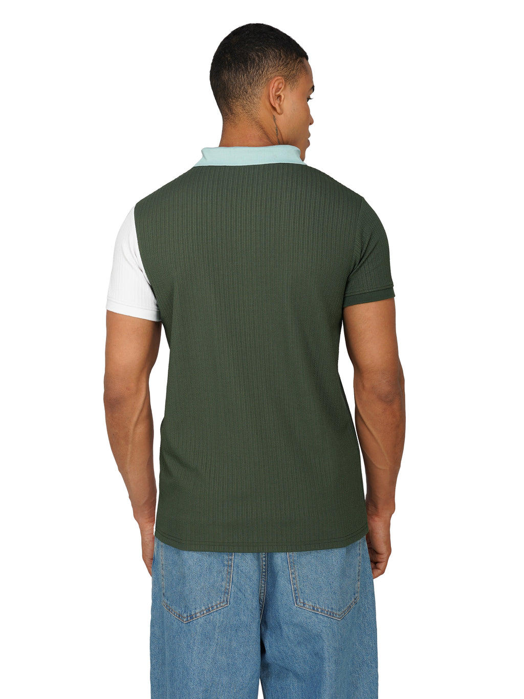 TriTone Zip Polo T-Shirt