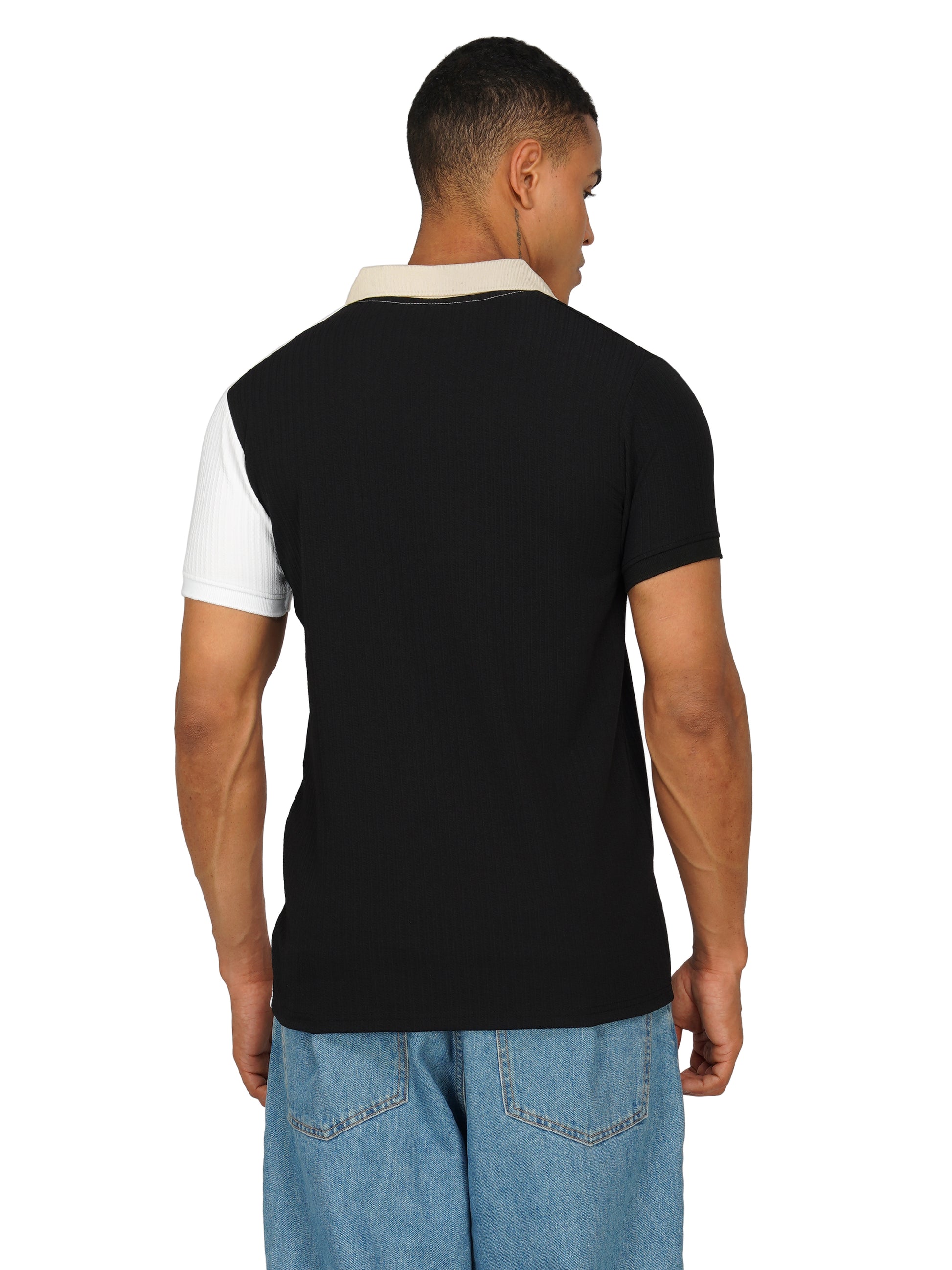 TriTone Zip Polo T-Shirt