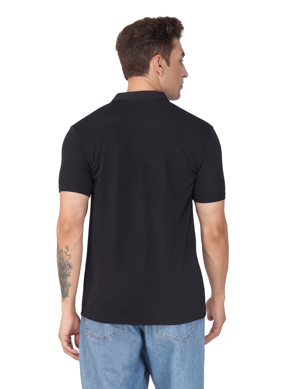 JacquardZip Polo Tee