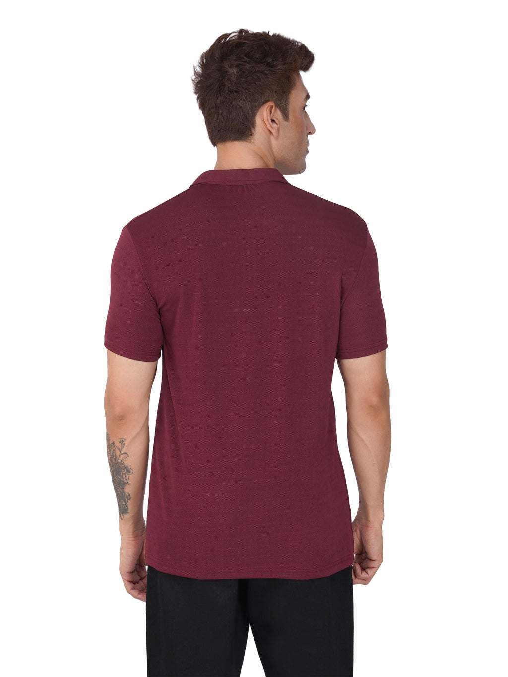 JacquardZip Polo Tee