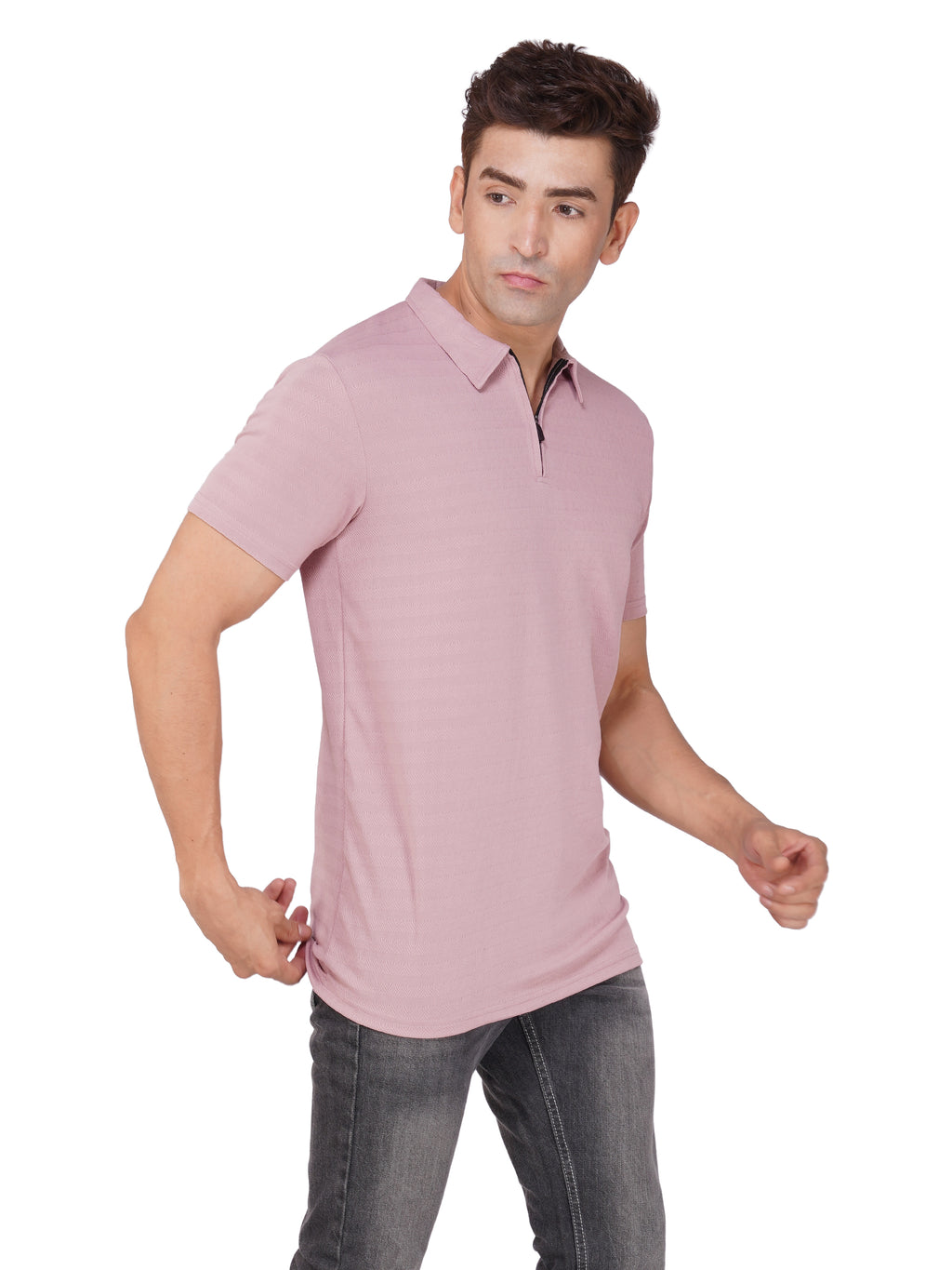 JacquardZip Polo Tee