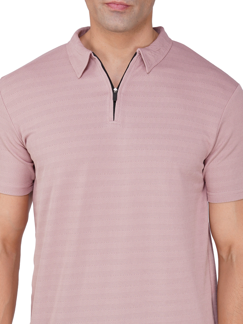 JacquardZip Polo Tee
