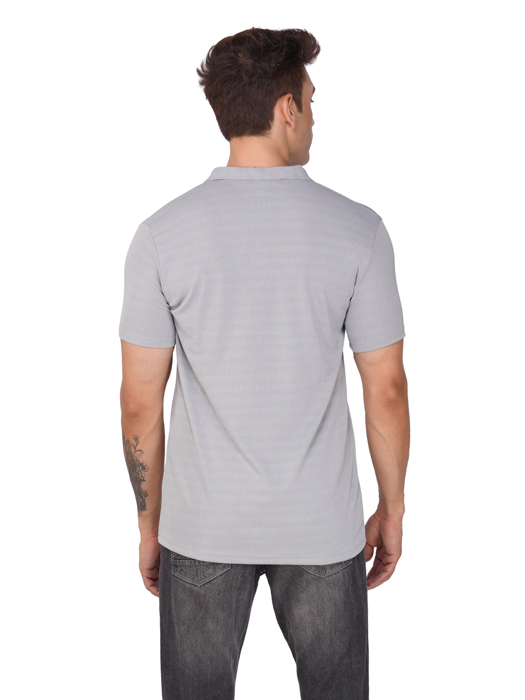 JacquardZip Polo Tee