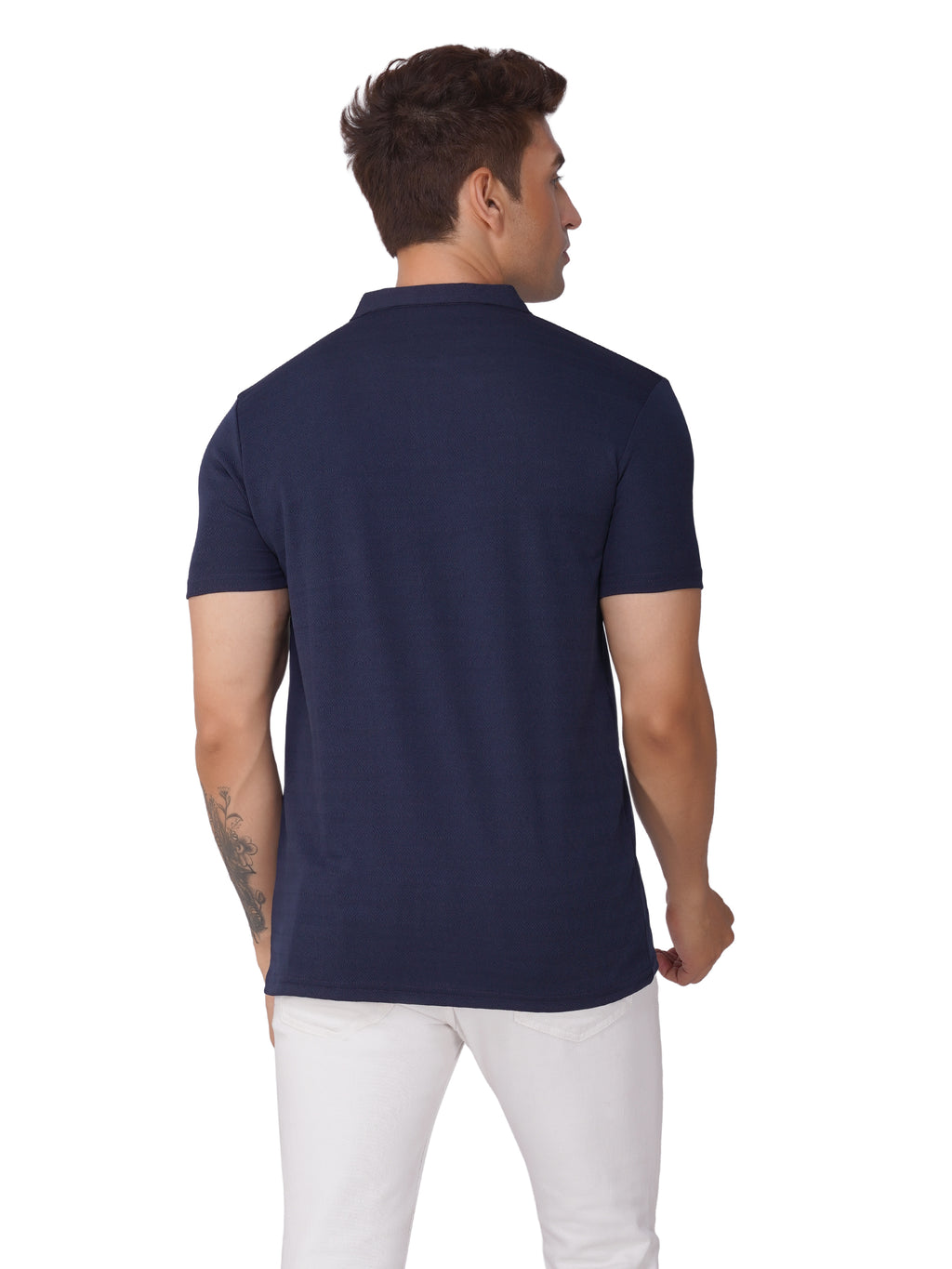 JacquardZip Polo Tee
