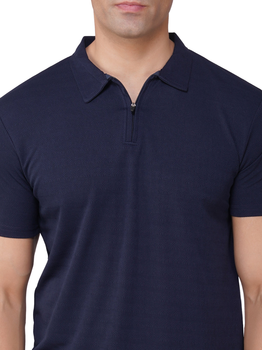 JacquardZip Polo Tee