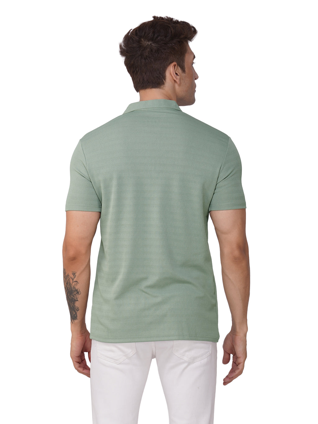 JacquardZip Polo Tee