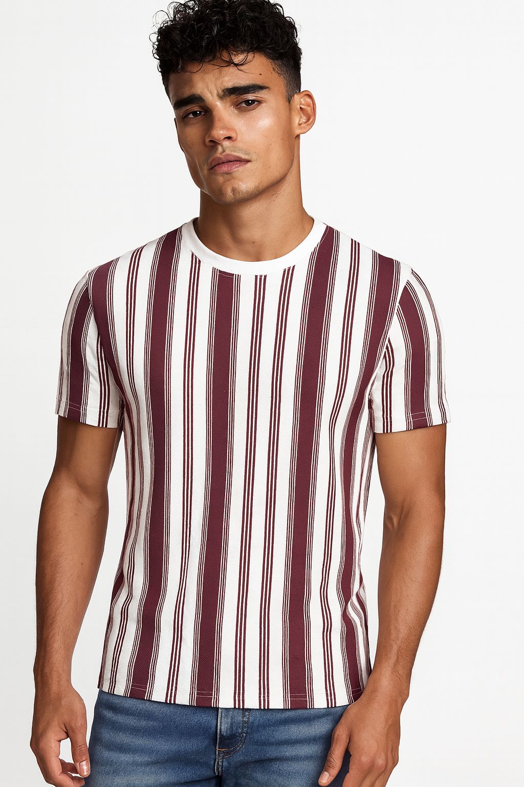 MonoStripe Crew Tee