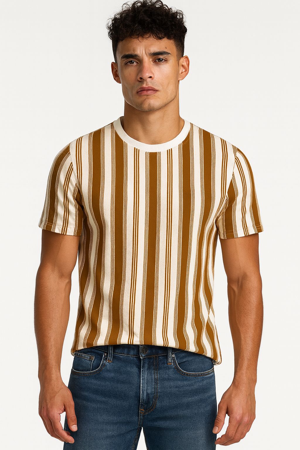 MonoStripe Crew Tee