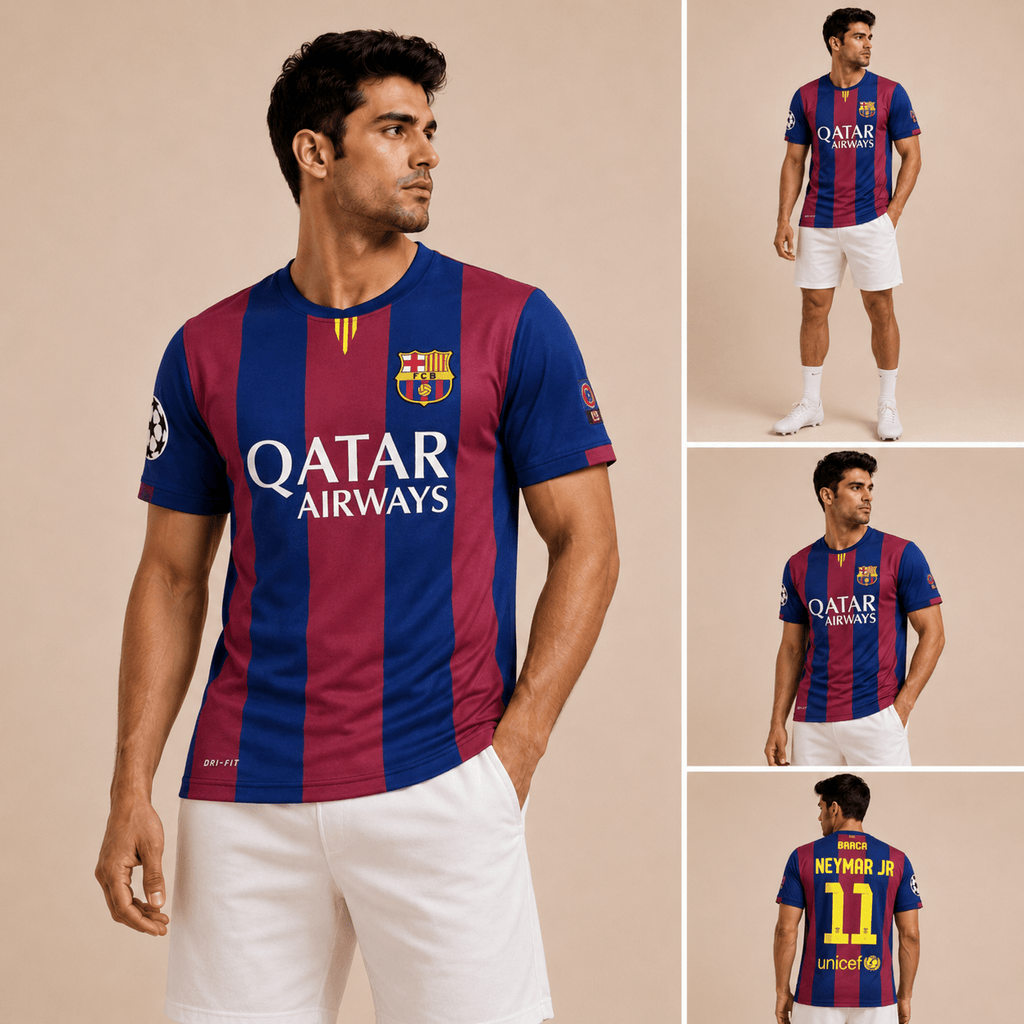 Barcelona No. 11 Classic Football Jersey - Klothinc