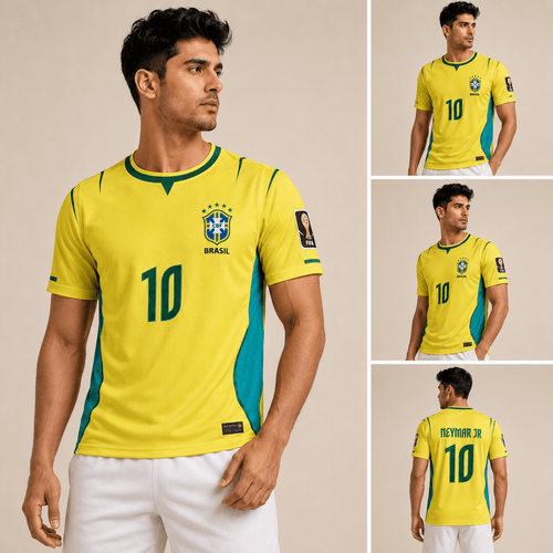 Brazil No. 10 Culture Football Jersey – Yellow - Klothinc