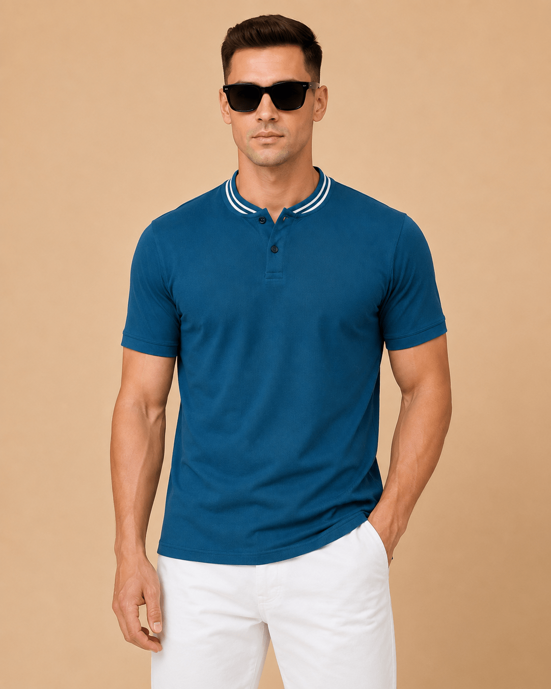 Henley Polo T-Shirt - Klothinc