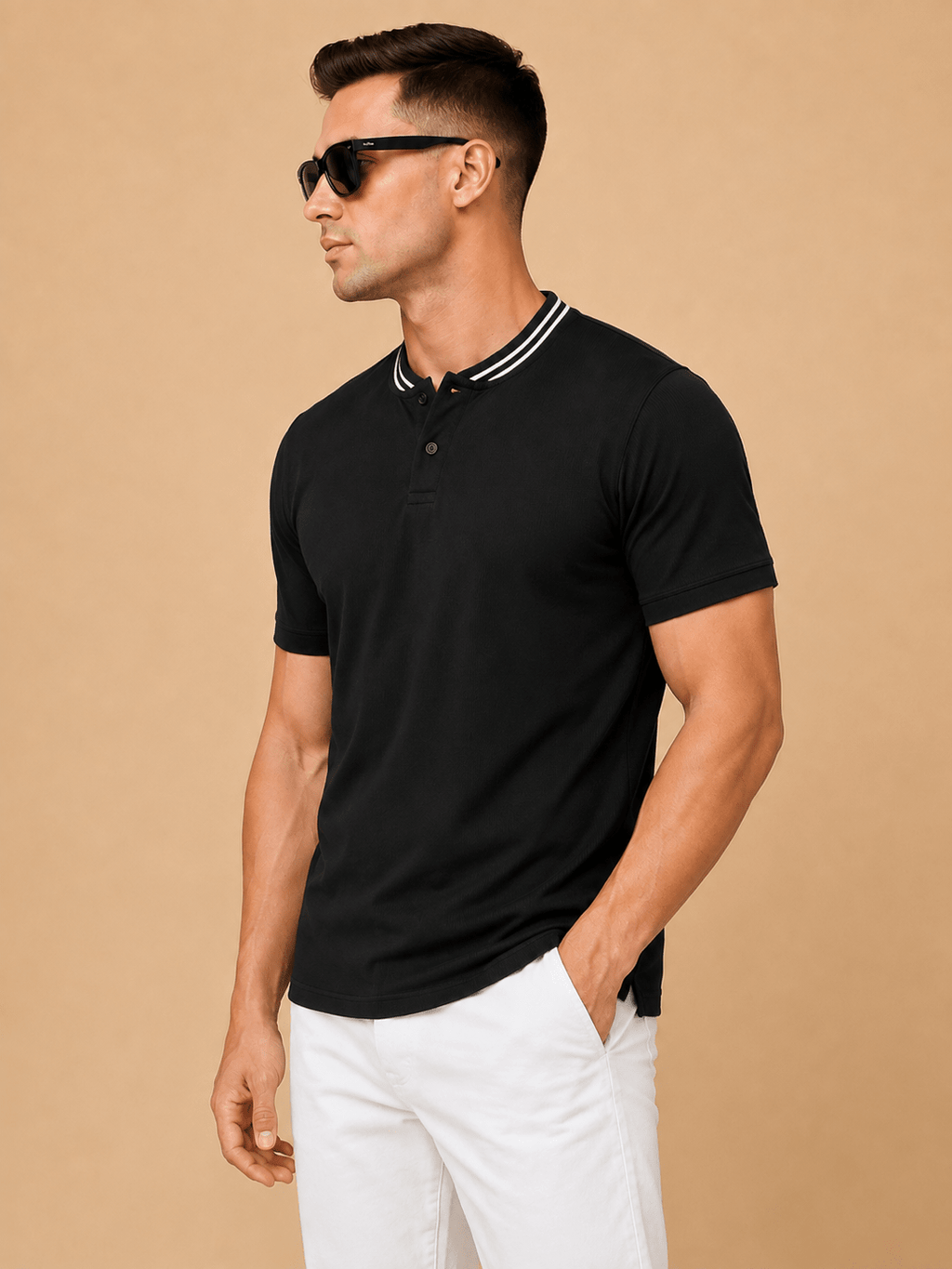Henley Polo T-Shirt - Klothinc