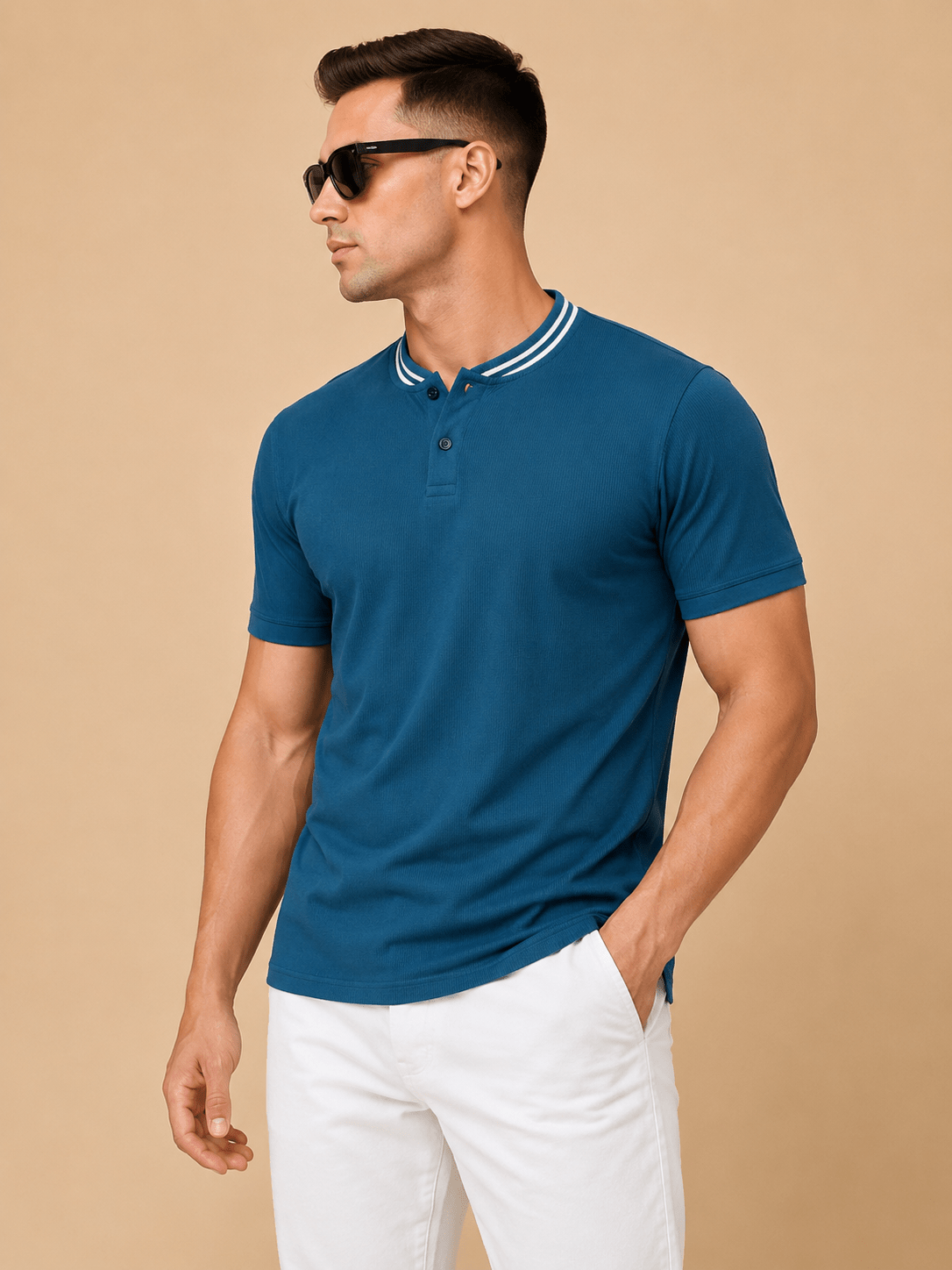 Henley Polo T-Shirt - Klothinc
