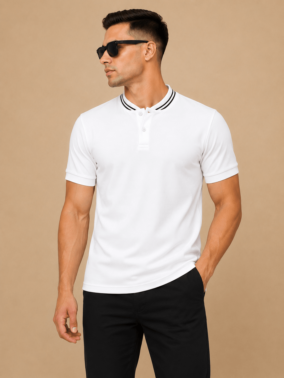 Henley Polo T-Shirt - Klothinc