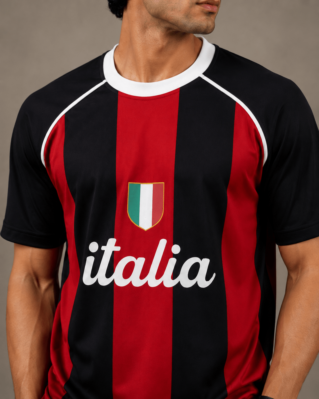 Italia Rossoneri Heritage Football Tee - Klothinc