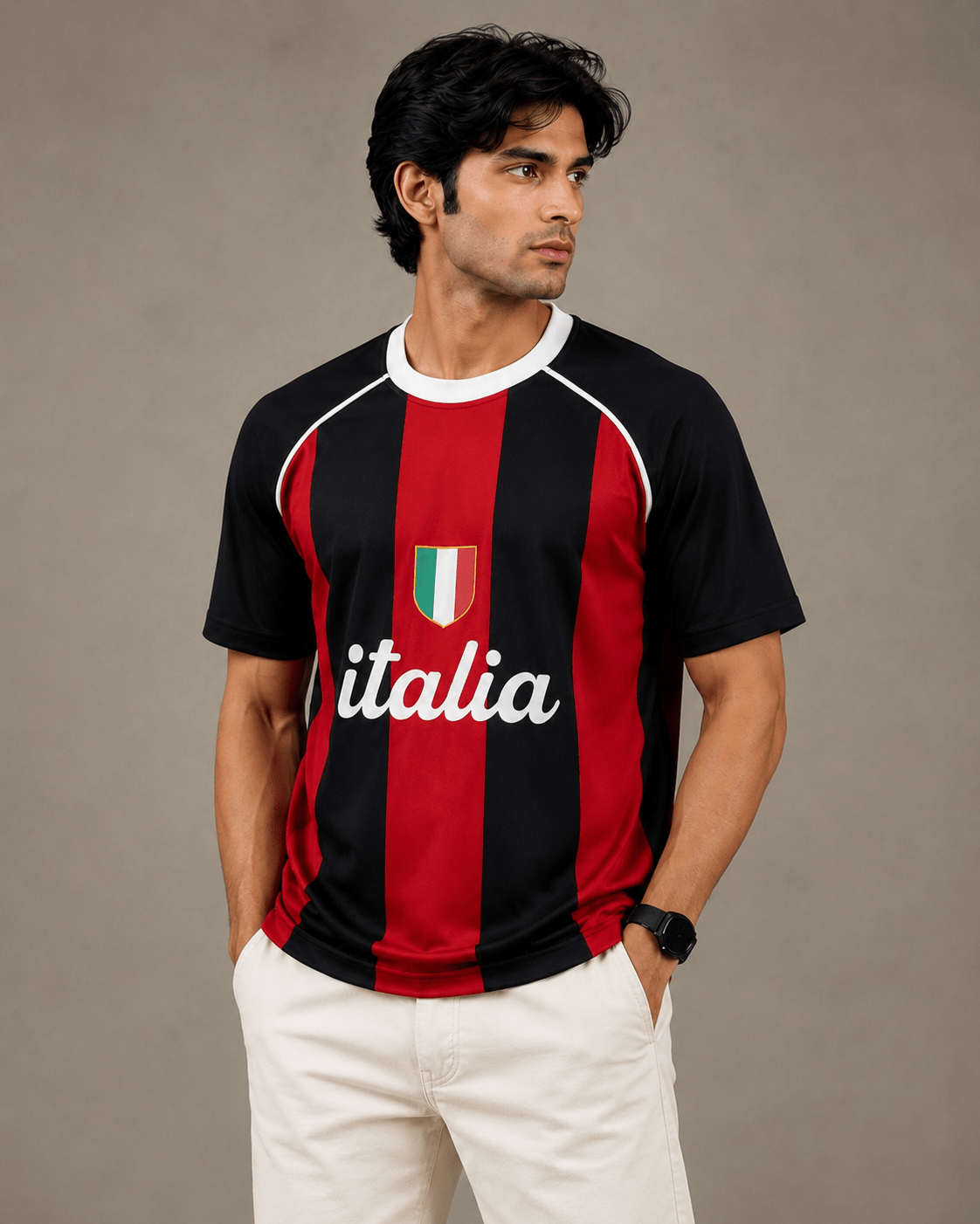 Italia Rossoneri Heritage Football Tee - Klothinc