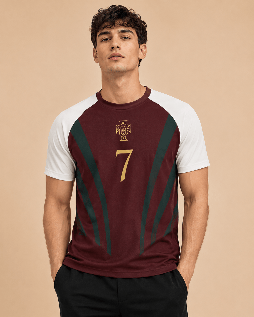 Portugal No. 7 Heritage Raglan Football Tee - Klothinc