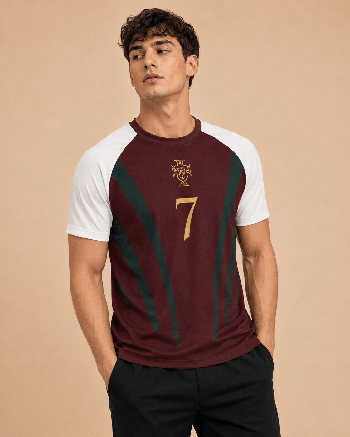 Portugal No. 7 Heritage Raglan Football Tee - Klothinc