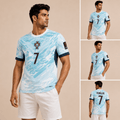 Portugal No. 7 Ice Storm Football Jersey - Klothinc
